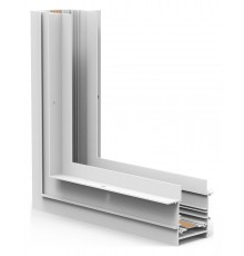 Соединитель угловой внутренний для треков встраиваемых Arlight 052659 MAG-CON-4560-FDW-L90-INT