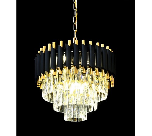 Подвесная люстра LUMINA DECO LDP 6003-400 BK+F.GD Funneli