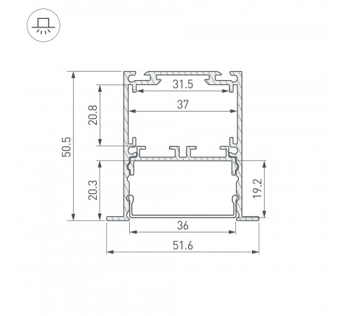 Профиль встраиваемый Arlight 044685 SL-LINIA