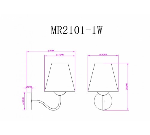 Бра MyFar MR2101-1W Charlotte