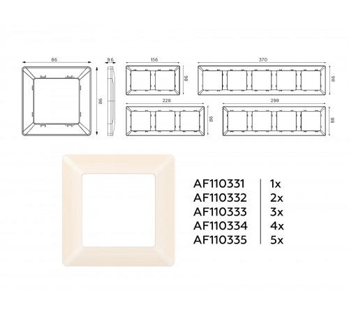 Рамка на 2 поста Ambrella Volt AF110332 Line