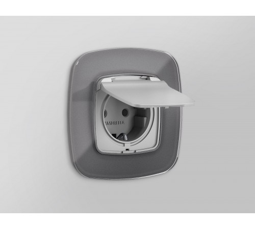 Рамка на 1 пост Ambrella Volt OF320651 Radian Стекло органическое