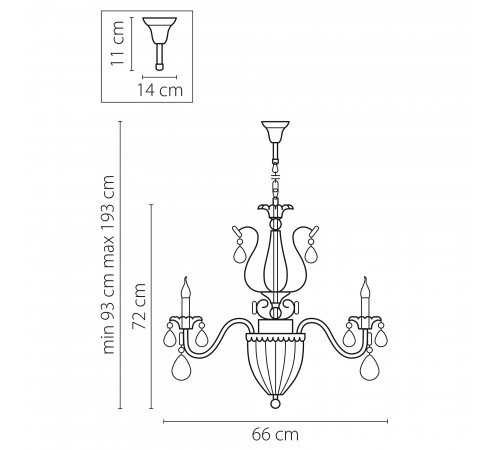 Подвесная люстра Osgona 790112 Schon