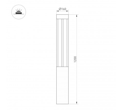 Наземный высокий светильник Arlight 047686 LGD-CASTELLO-BOLL