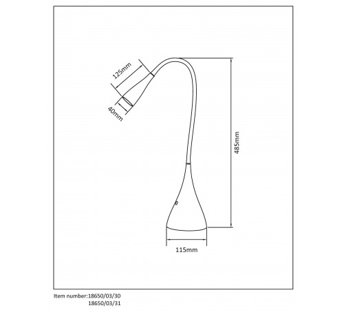 Настольная лампа офисная Lucide 18650/03/31 Zozy