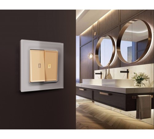 Рамка на 1 пост Ambrella Volt AF330501 Platos Стекло органическое