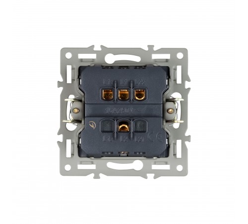 Выключатель двухклавишный без рамки Arlight 43726 SWT