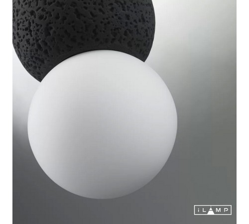 Подвесной светильник iLamp 10694P/1-D100 BK-WH Foxtrot