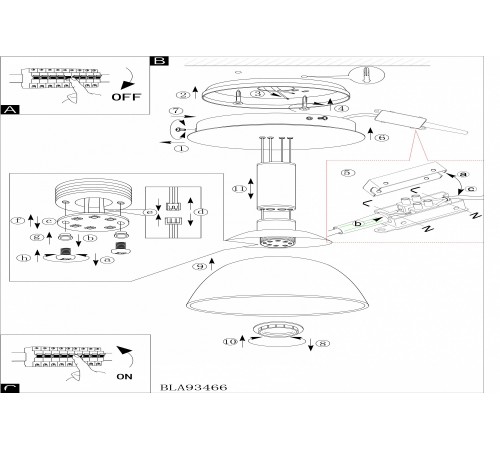 Подвесной светильник Eglo 93466 Montefio