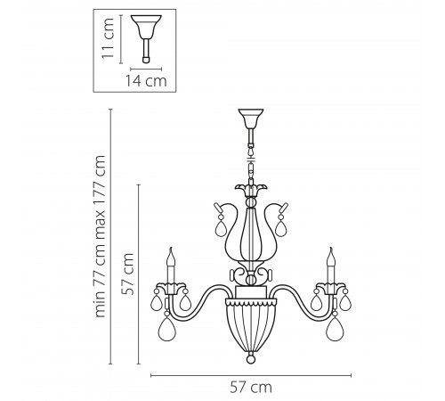 Подвесная люстра Osgona 790064 Schon