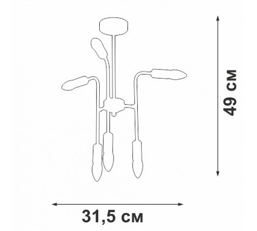 Люстра на штанге Vitaluce V3022-1/6PL V3022