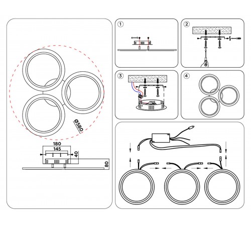Потолочная люстра Ambrella Light FA4052 FA