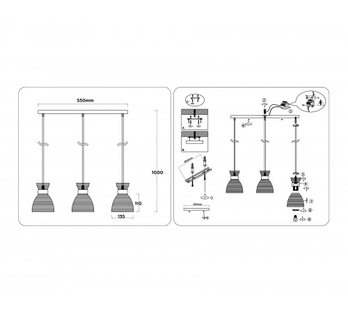 Подвесной светильник Ambrella Light TR3407 TR
