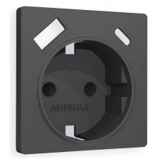 Накладка для розетки с заземлением и со шторками и 2хUSB type A и C Ambrella Volt AP9100 Quant