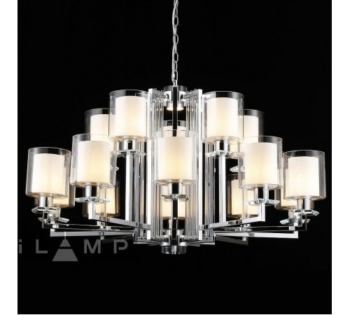 Подвесная люстра iLamp RM6201-10+5 CR+CL King