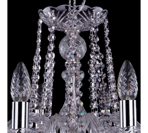 Подвесная люстра Bohemia Ivele Crystal 1402/10/240/Ni/Leafs 1402