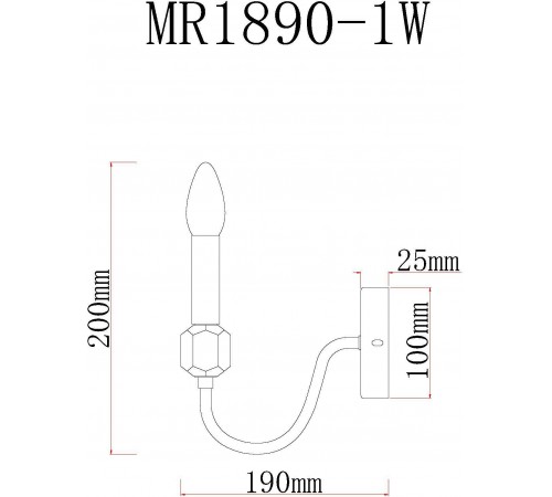 Бра MyFar MR1890-1W Lena