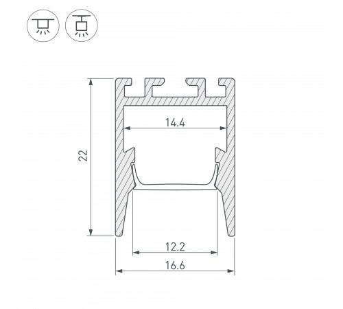 Профиль универсальный Arlight 032856 PDS