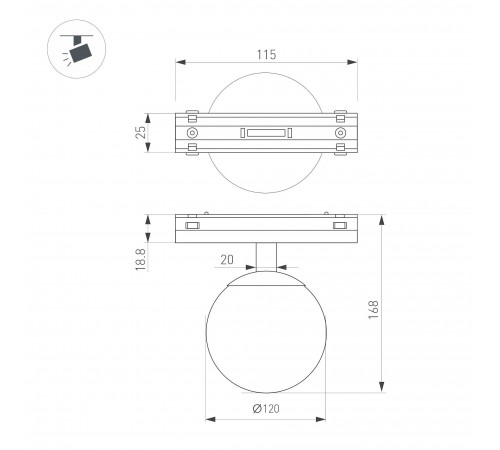 Светильник на штанге Arlight 044459 MAG-VIBE