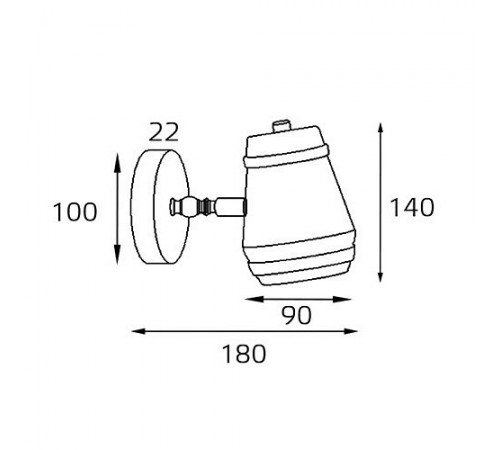 Спот Italline Leo AP 6264 brass Leo