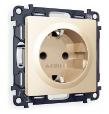 Розетка с заземлением и со шторкой, без рамки Ambrella Volt MA607010 Quant