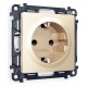 Розетка с заземлением и со шторкой, без рамки Ambrella Volt MA607010 Quant