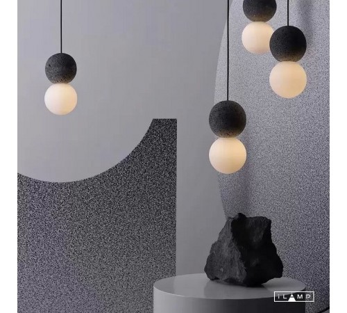 Подвесной светильник iLamp 10694P/1-D100 BK-WH Foxtrot