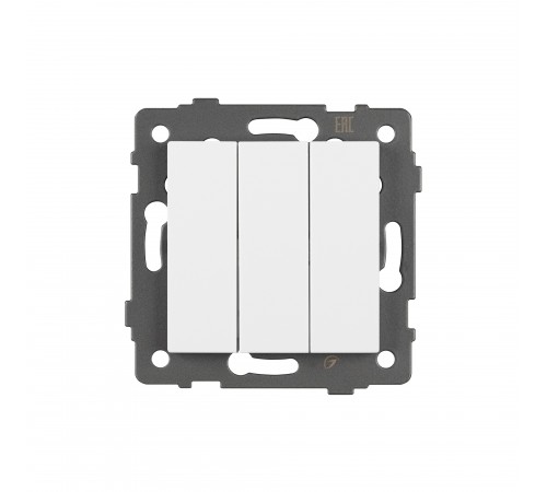 Выключатель трехклавишный без рамки Arlight 49896 SWT