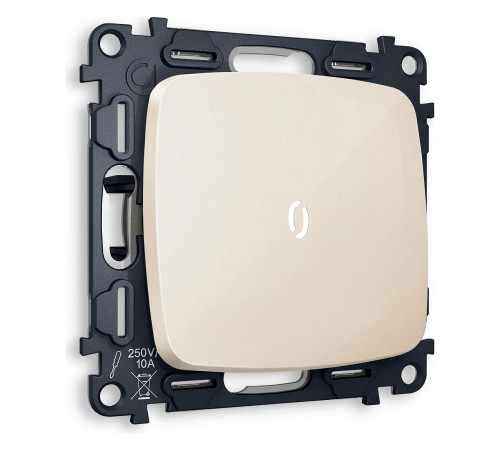 Выключатель проходной одноклавишный с подсветкой без рамки Ambrella Volt MO302035 Quant