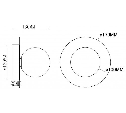 Накладной светильник MyFar MR2001-1WC July