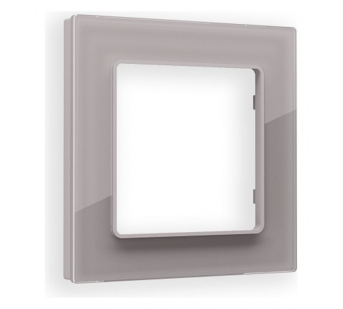 Рамка на 1 пост Ambrella Volt AF330501 Platos Стекло органическое