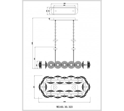 Подвесной светильник Wertmark WE160.30.323 Pamela