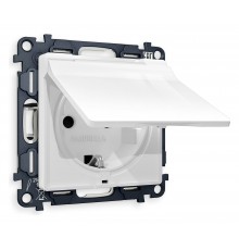 Розетка с заземлением и со шторкой, без рамки с крышкой Ambrella Volt MA108010 Quant