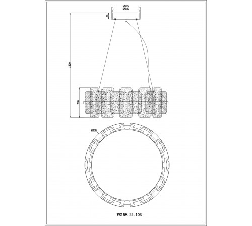 Подвесной светильник Wertmark WE158.24.103 Nelly