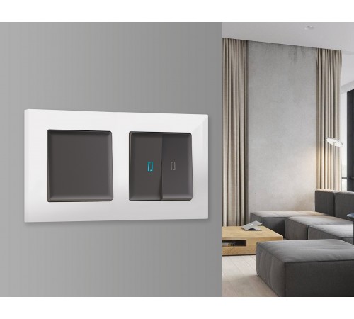 Рамка на 2 поста Ambrella Volt AF220102 Techno