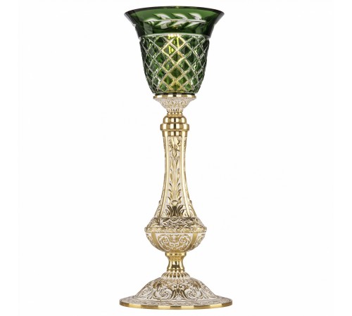 Настольная лампа декоративная Bohemia Ivele Crystal 71100L/15 GW P2 Clear-Green/H-1J 7100
