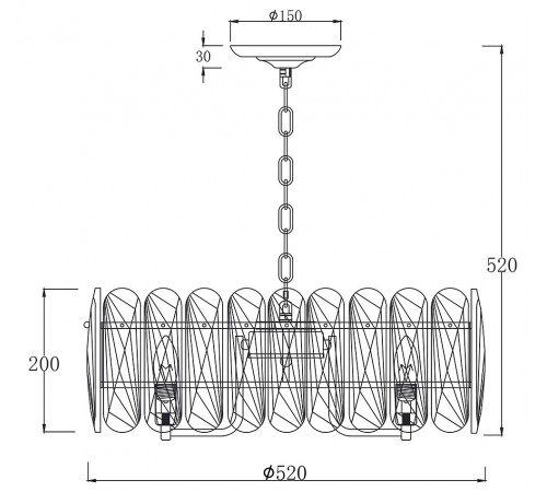 Подвесной светильник Escada 2114/8S Gold Arabana