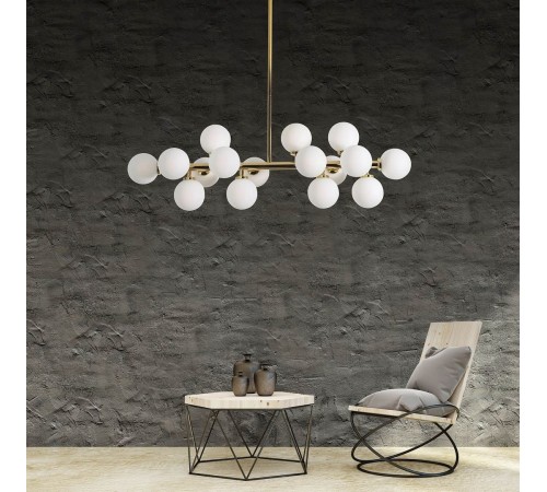 Люстра на штанге LUMINA DECO LDP 6033-16 GD Marsiada