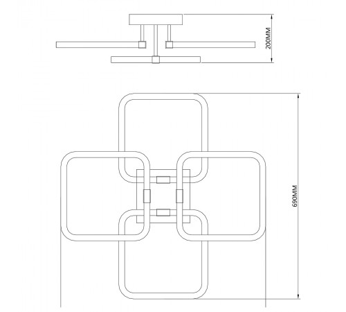 Потолочная люстра Escada 10279/4LED Tube