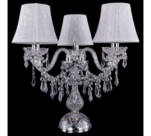 Настольная лампа декоративная Bohemia Ivele Crystal 1403L/3/141-39/Ni/SH41-160 5703