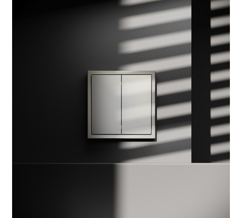 Выключатель двухклавишный без рамки Voltum VLS020104 S70