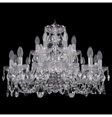 Подвесная люстра Bohemia Ivele Crystal 1402/12+6/240/Ni 1402