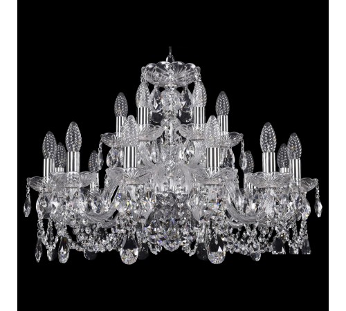 Подвесная люстра Bohemia Ivele Crystal 1402/12+6/240/Ni 1402