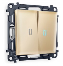 Выключатель двухклавишный с подсветкой без рамки Ambrella Volt MA604020 Quant