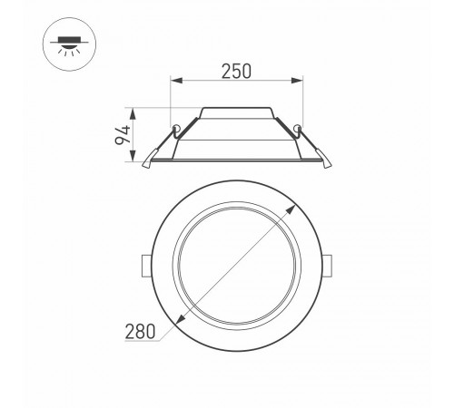 Встраиваемый светильник Arlight 022526(2) CYCLONE