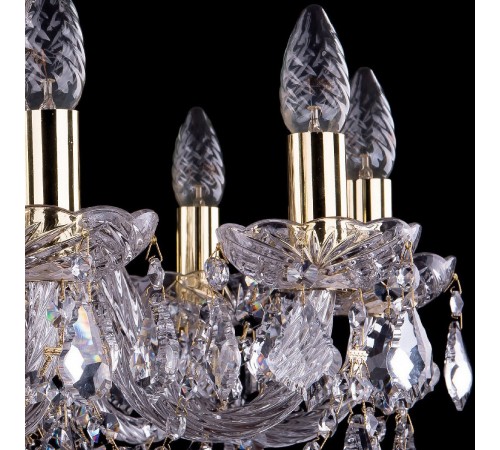 Подвесная люстра Bohemia Ivele Crystal 1402/10/240/G/Leafs 1402
