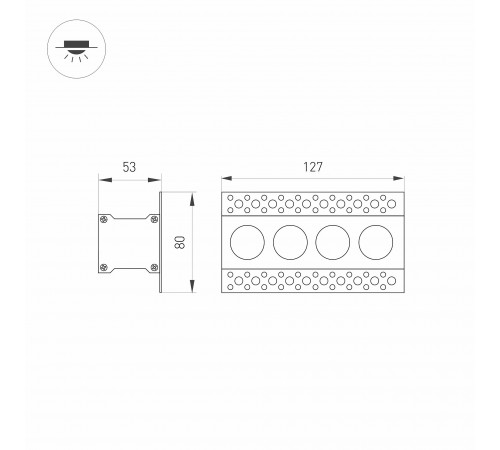 Встраиваемый светильник Arlight 032224 ORIENT