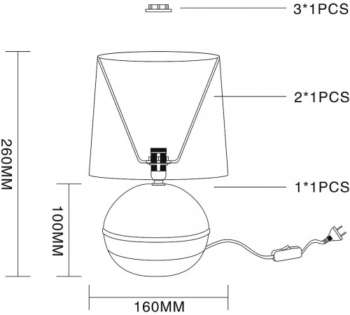 Настольная лампа декоративная Escada 10169/L Beige Nymph