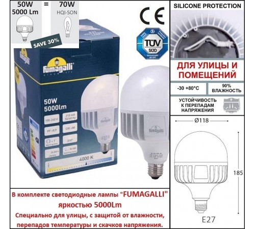 Фонарный столб Fumagalli P50.362.000.AXH27 Beppe