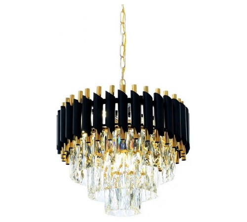 Подвесная люстра LUMINA DECO LDP 6003-400 BK+F.GD Funneli